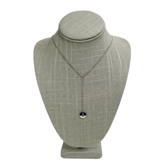 American Eagle Silver Tone E Monogram Initial Y Chain Necklace - Picture 1 of 9